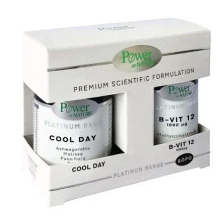 POWER OF NATURE PLATINUM COOL DAY Таблети с ашваганда, 30 табл + Витамин Б12,20 табл.