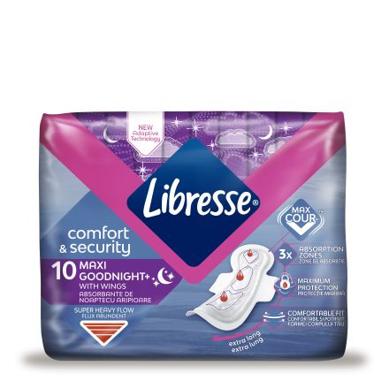 LIBRESSE MAXI Дамски превъзки GOODNIGHT, 10 бр.