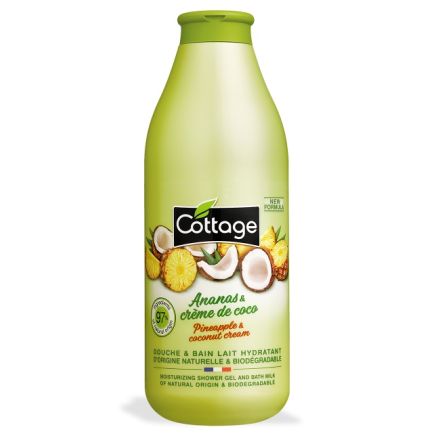 COTTAGE PINEAPPLE&COCONUT  Душ гел и пяна за вана, 750мл