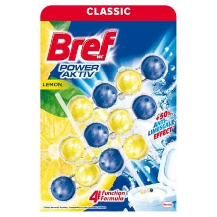 BREF POWER AKTIV WC Блокче лимон 3бр., 50гр.