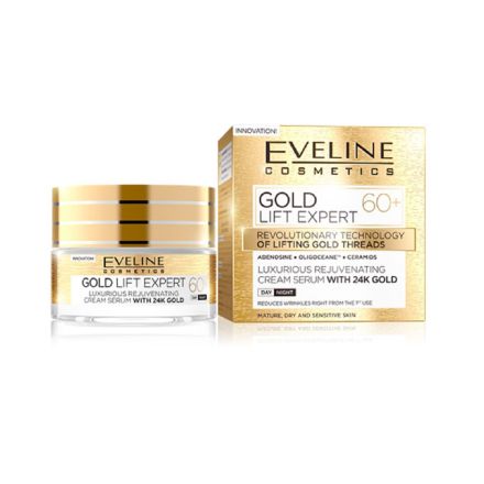 EVELIN GOLD LIFT EXPERT 60+ Дневен/нощен крем, 50 мл