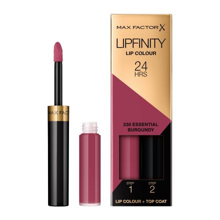 MAX FACTOR LIPFINITY Дълготрайно течно червило 24h 330 Essential Burgundy