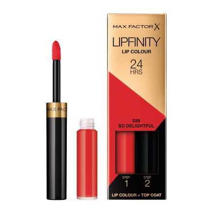 MAX FACTOR LIPFINITY Дълготрайно течно червило 24h 026 So Delightful