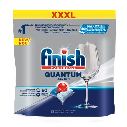 FINISH QUANTUM ALL IN 1 Таблетки за съдомиялна машина, 60бр
