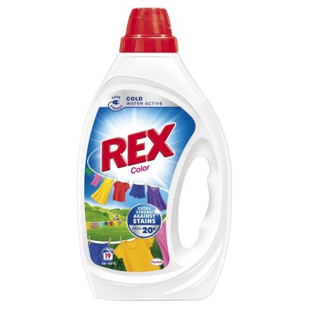 REX COLOR Течен перилен препарат за цветно пране, 19 пранета