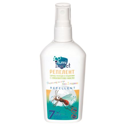 LUMI INSECT Спрей срещу комари и кърлежи за деца над 2г с евкалиптово масло, 50 мл.