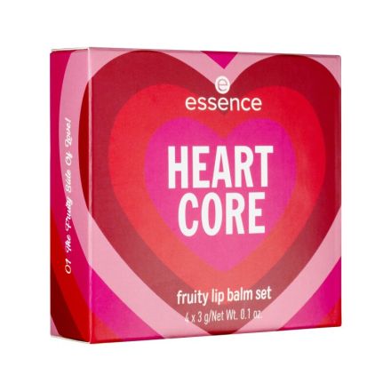 ESSENCE HEART CORE FRUITY Сет балсам за устни 01, 4бр.