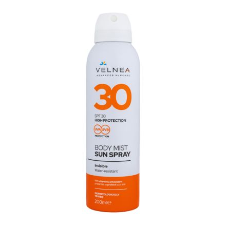 VELNEA SUN CARE BODY MIST Слънцезащитен спрей за тяло SPF 30, 200 мл 