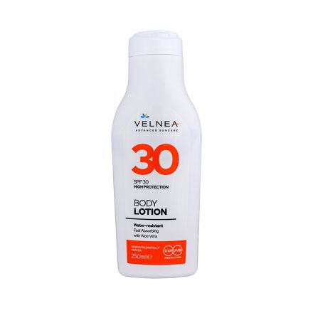 VELNEA SUN CARE Слънцезащитен лосион за тяло SPF 30, 250 мл