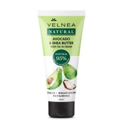 VELNEA NATURAL Крем за тяло авокадо и масло от шеа, 200 мл