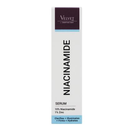 SOAPFACTORY VELVET NIACINAMIDE Cерум за лице с ниацинамид и цинк, 30 мл