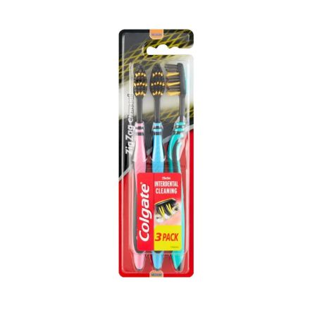 COLGATE ZIG ZAG CHARCOAL Четка за зъби, 3 бр.