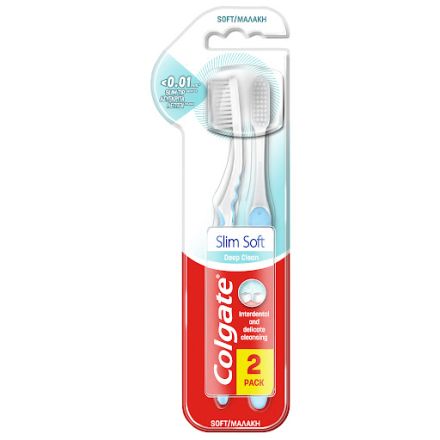 COLGATE SLIM SOFT Четка за зъби, 2 бр