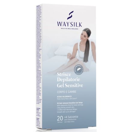 WAYSILK Гел ленти за епилация за тяло за чувствителна кожа, 20бр.