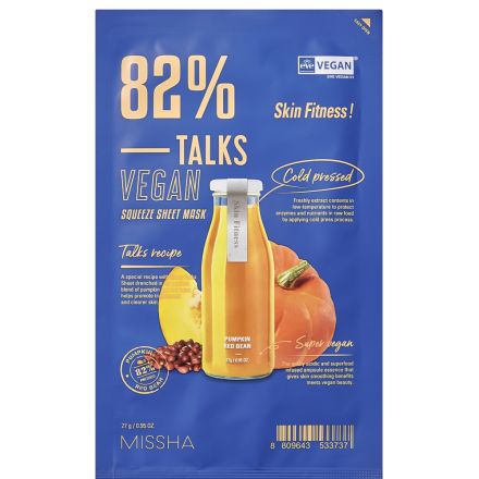 MISSHA TALKS VEGAN SQUEEZE Маска за лице SKIN FITNESS, 27гр.