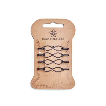 TRISA YOGA Метални фиби, 4бр.черни и сребърни 805.00