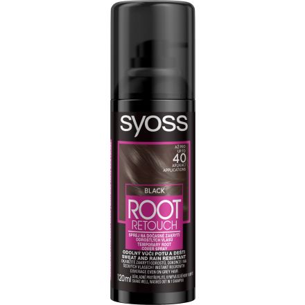 SYOSS ROOT RETOUCHER Боядисващ спрей за коса Black, 120 мл.