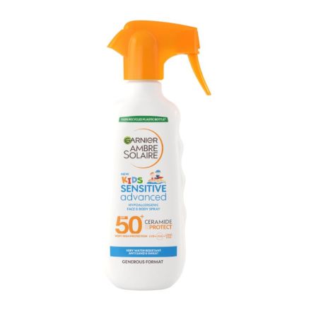 GARNIER AMBRE SOLAIRE KIDS Слънцезащитен спрей Sensitive Advanced SPF50+, 270 мл