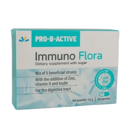 PRO-B-ACTIVE IMMUNO FLORA Хранителна добавка, 10 капсули