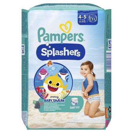 PAMPERS SPLASHERS BABY SHARK Пелени-гащички за плуване р-р 4, 11 бр