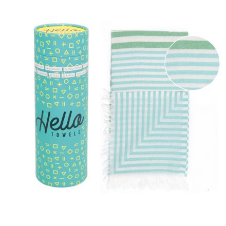 HELLO TOWELS Памучна кърпа Bali тюркоаз / зелено, в подаръчна кутия