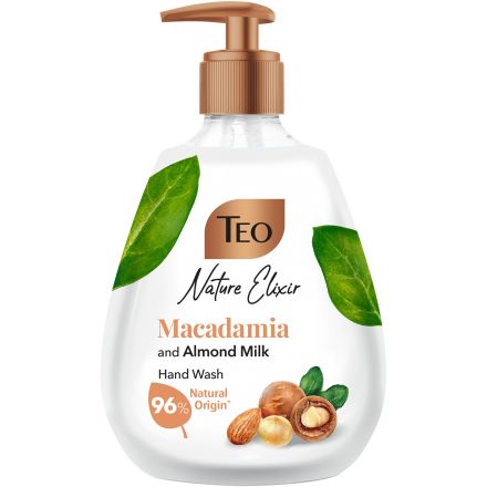 TEO NATURE ELIXIR Течен сапун Макадамия и бадемово мляко, 300 мл