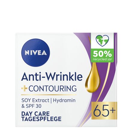 NIVEA ANTIWRINKLE+ Контуриращ дневен крем против бръчки 65+, 50 мл.
