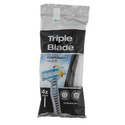 VELNEA MEN Eднократна самобръсн с 3 ножчета, 4бр.