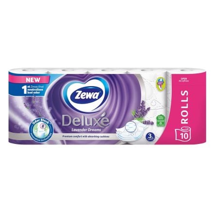 ZEWA DELUXE Тоалетна хартия 3 пласта лавандула, 10 ролки