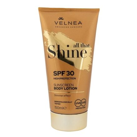 VELNEA SUNCARE SHINE Лосион за тяло с блестящи частици SPF30, 150 мл.