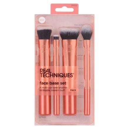 REAL TECHNIQUES FACE BASE Kомплект четки за грим, 4 части 