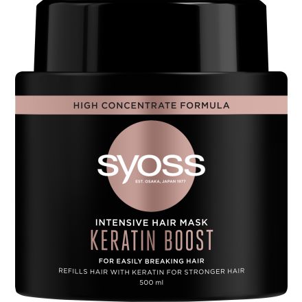 SYOSS KERATIN BOOST Маска за коса, 500 мл
