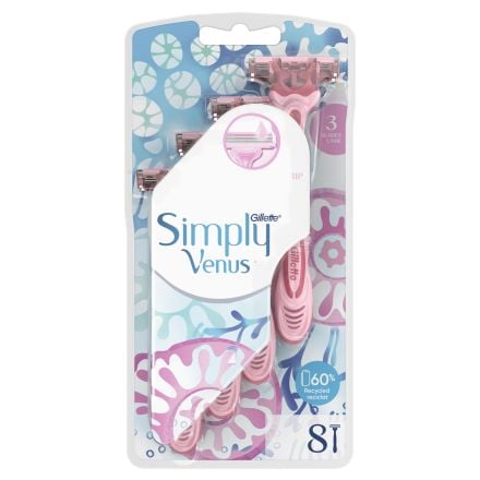 GILLETTE VENUS 3 SIMPLY  Еднократна самобръсначка, 8 бр.