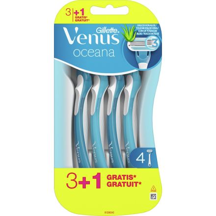 GILETTE VENUS OCEANA Еднократна самобръсначка, 3+1 бр.