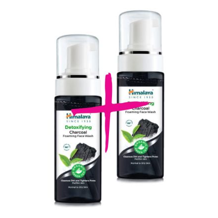 HIMALAYA Пяна за измиване с активен въглен, 2 бр x 150мл