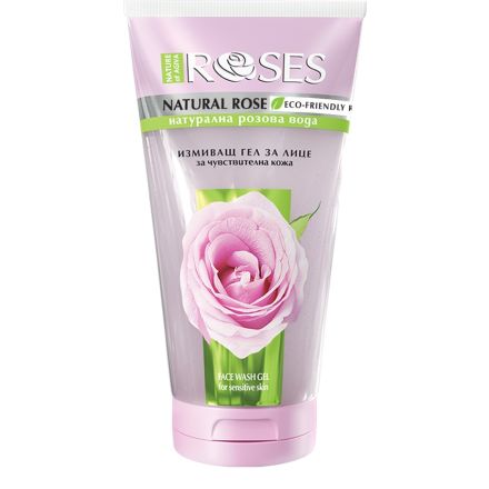 NATURE OF AGIVA Измиващ гел за лице роза с натурална розова вода, 150мл