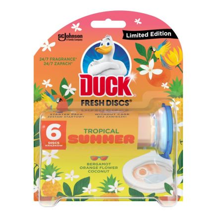 DUCK FRESH DISCS Гел ароматизатор за тоалетна чиния Flowers, 36 мл.