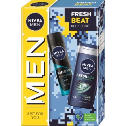 NIVEA MEN FRESH BEAT Комплект Душ-гел , 250 мл + Дeo-спрей , 150 мл