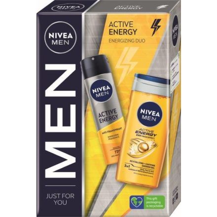NIVEA MEN ACTIVE ENERGY Комплект Дeo-спрей, 150 мл + Душ-гел, 250 мл