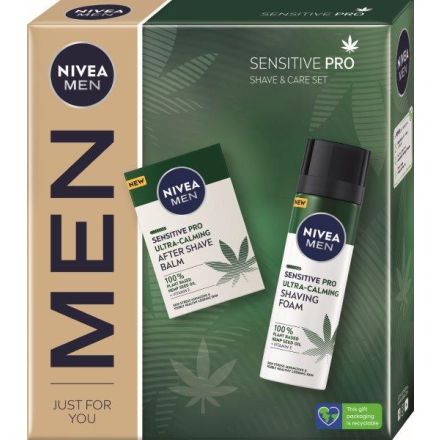 NIVEA MEN SENSITIVE PRO Комплект Балсам за след бръснене, 100 мл + Пяна за бръснене  , 200 мл