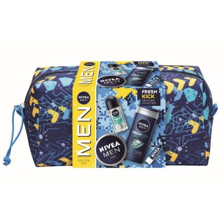 NIVEA MEN FRESH KICK Комплект Рол-он , 50 мл + Крем за мъже, 150 мл + Душ-гел, 250 мл + Балсам за устни, 4,8 г
