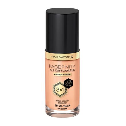 ФОН ДЬО ТЕН MAX FACTOR FACEFINITY ALL DAY FLAWLESS 3 IN 1 № 75 GOLDEN