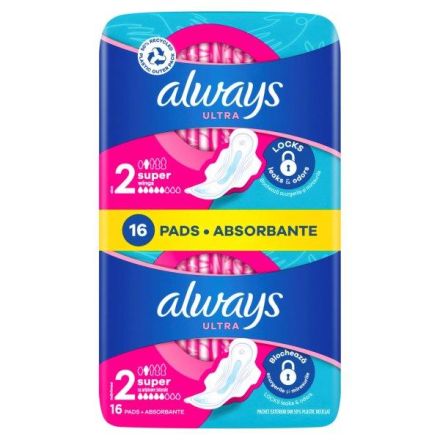 ALWAYS ULTRA SUPER DUO PACK Дамски превръзки, 16 бр.