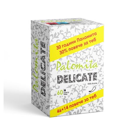 PALOMITA DELICATE Ежедневни превръзки, 46+14 бр. 
