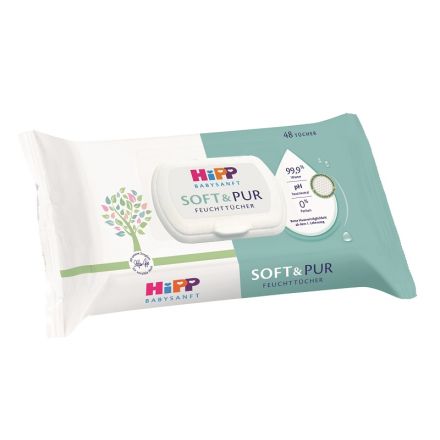 HIPP Бебешки мокри кърпички с 99,9 % вода, 48 бр