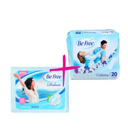 BE FREE DELUXE Дамски превръзки Deluxe Normal, 10 бр. + Ежедневни превръзки, 20 бр.