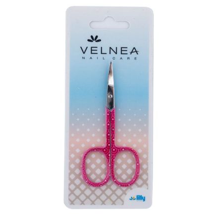 VELNEA NAIL CARE Ножичка за кожички инокс розова , 1 бр