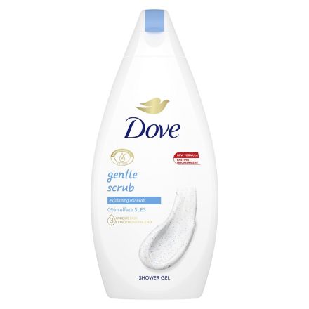 DOVE GENTLE SCRUB Душ гел ексфолиращи минерали, 450 мл