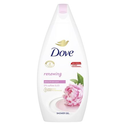 DOVE RENEWING Душ гел aромат на божур и роза, 450 мл