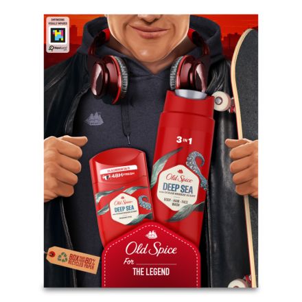 OLD SPICE DEEP SEA Комплект Стик, 50 мл + Душ гел, 250 мл